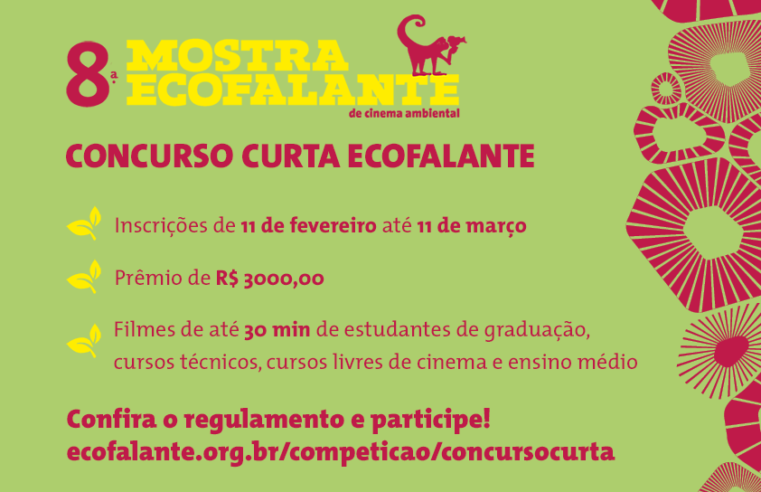 Concurso Curta Ecofalante tem inscrições até 11 de março