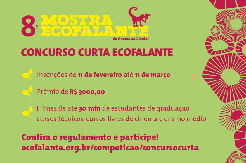 Concurso Curta Ecofalante tem inscrições até 11 de março